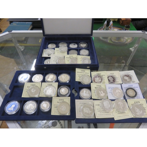 43 - Case containing 33 Silver and one other Royalty Coins