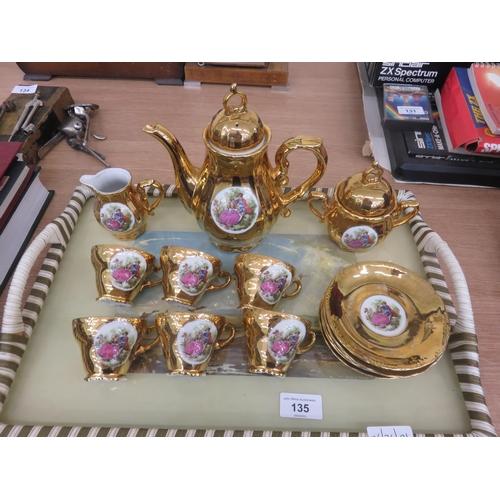 135 - 15 piece Gilded Bavarian Tea Set