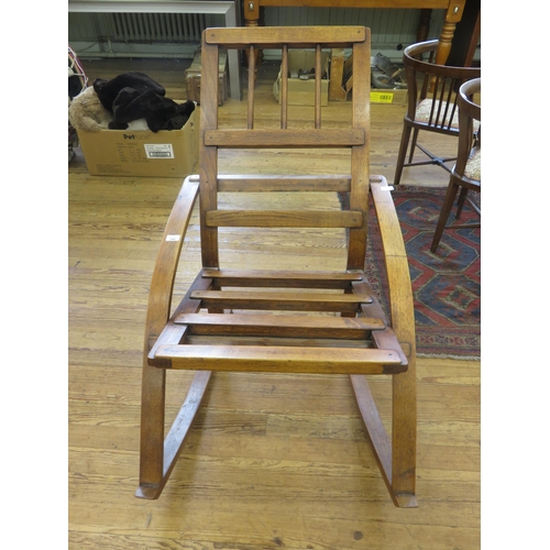 348 - 1970'S Oak Framed Rocking Chair