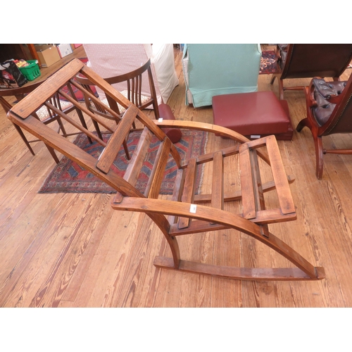 348 - 1970'S Oak Framed Rocking Chair