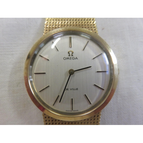 110 - Gents 9ct. Gold Omega De Ville Wrist Watch