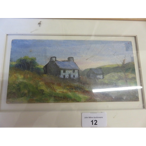 12 - Framed Oil Painting Empty Farm - signed Jeanne Emery