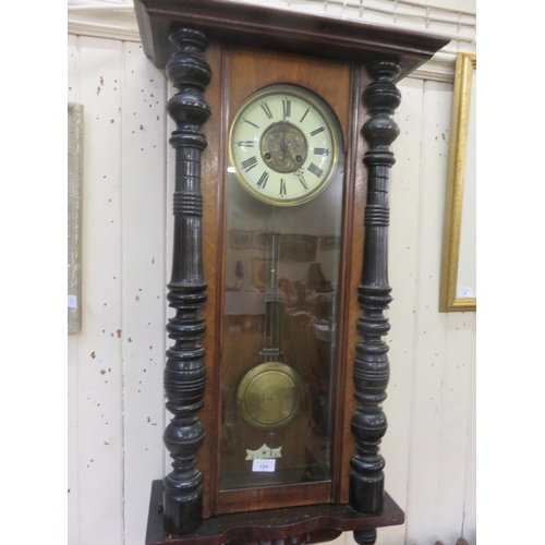 194 - Mahogany Viennese Wall Clock