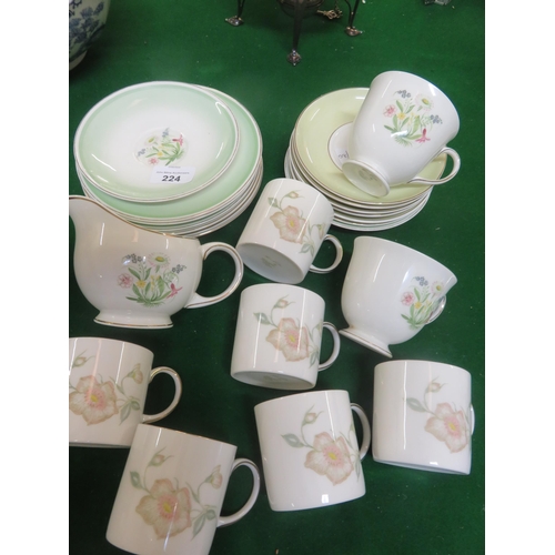 224 - Six Piece Susie Cooper Tea Set - Wild Rose