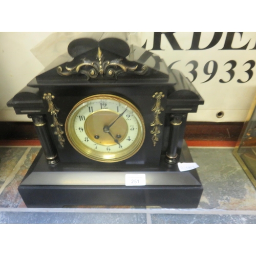 251 - Victorian Slate Mantel Clock