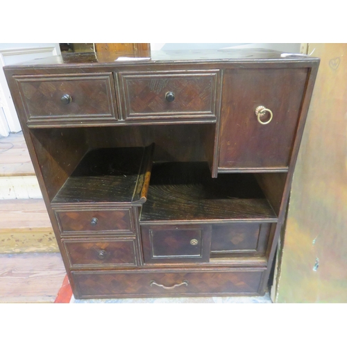 259 - Parquetry Japanese Table Cabinet