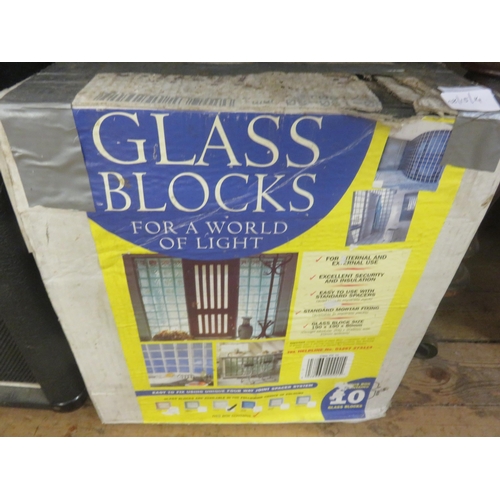 292 - Box Containing Glass Blocks