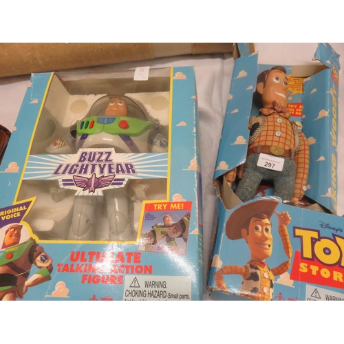 297 - Boxed Buzz Lightyear and Woody Toy Story Figures