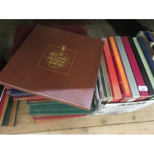 303 - Large quantity of Records including Franklin Mint Presentation Records and Record Player