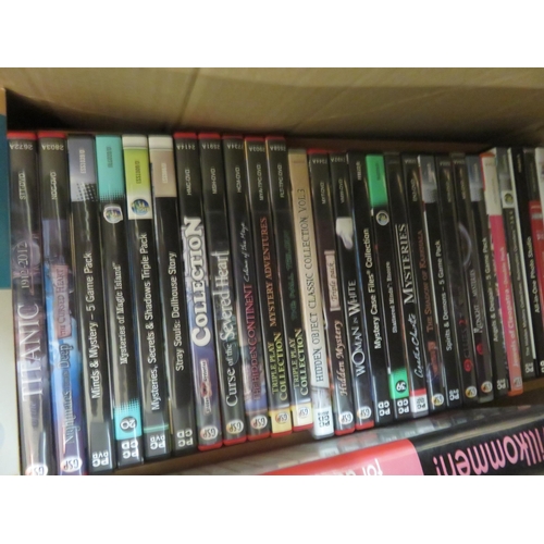 322 - Three boxes of CD's, DVD's etc