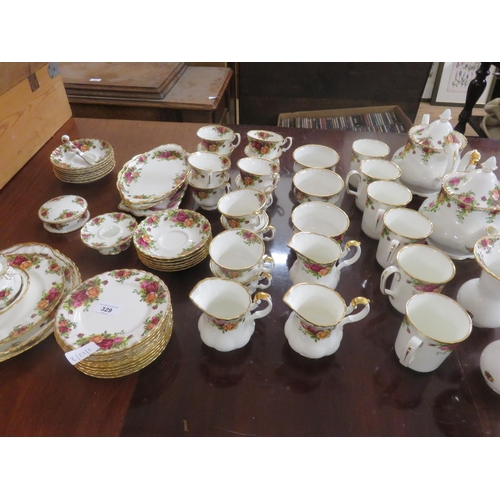 329 - Approx. 65 pieces of Royal Albert Country Roses