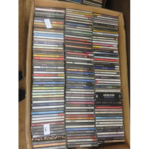 348 - Five boxes of CD's