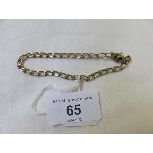 65 - 9ct. Gold Bracelet 7.6 grams