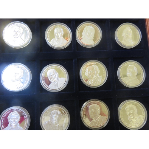 84 - Cased of 12 US Presidents Collectors Coins