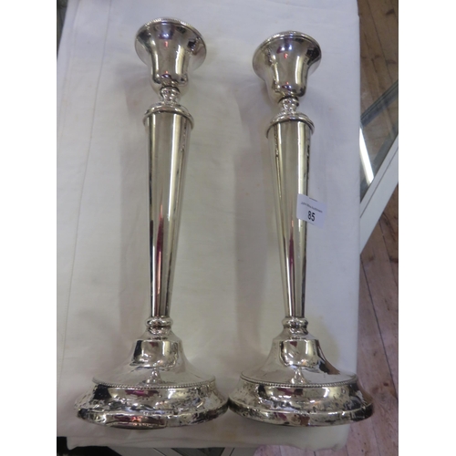 85 - Pair of Birmingham Silver Candlesticks, 12