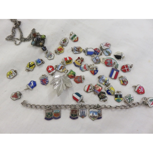 111C - Silver Charm Bracelet and Other Loose Charms