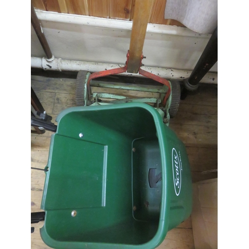 378A - Hand Push Mower and Seed Spreader