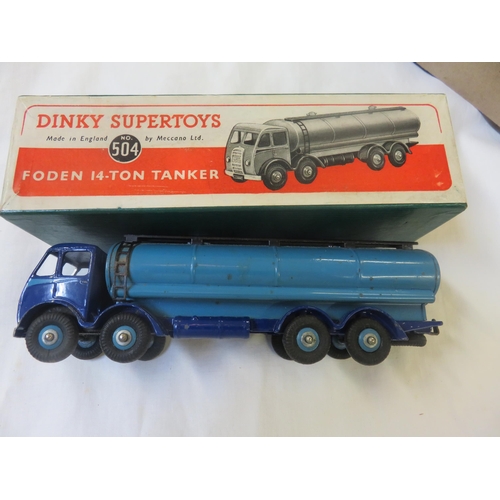 91B - Boxed Dinky Super-Toys Number 504 Foden 14 Ton Tanker