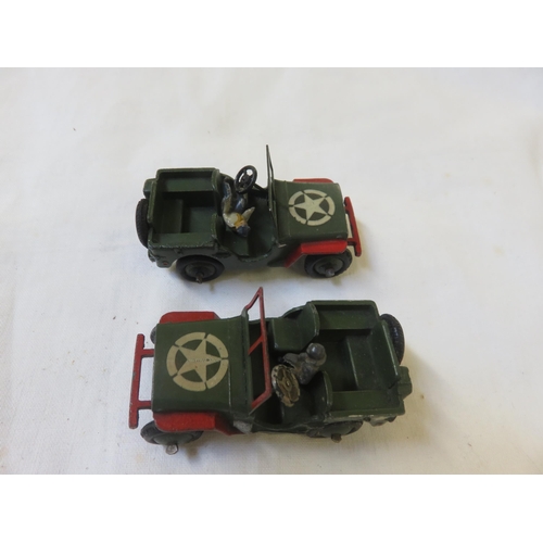 91J - Two Dinky Toys - Jeeps