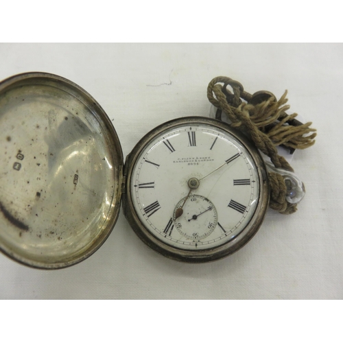 122 - Silver Pocket Watch, J. Flinn & Sons, London