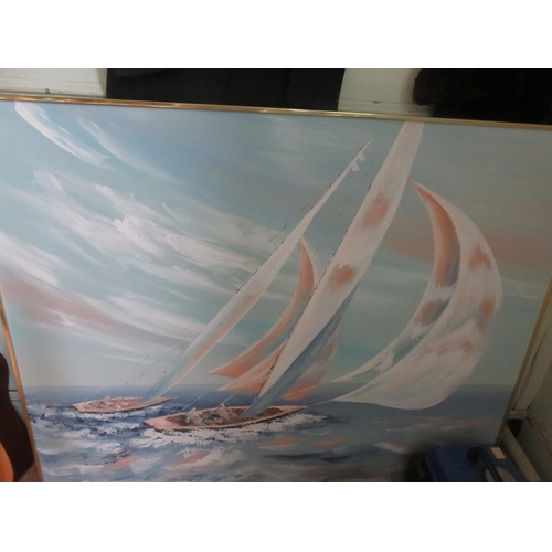 52 - Large Framed Oil on Canvas 