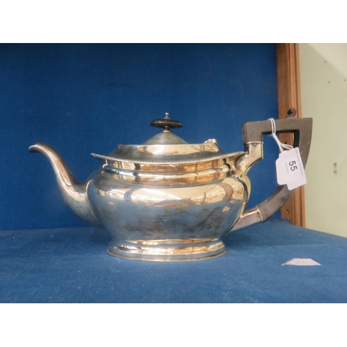 55 - Sheffield Hallmarked Silver Teapot - 22½ troy oz.