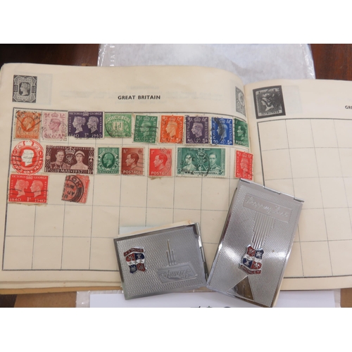 368 - Quantity of Stamps, Records and 5 Pound Coin