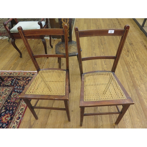 428 - Pair of Inlaid Mahogany  Chairs