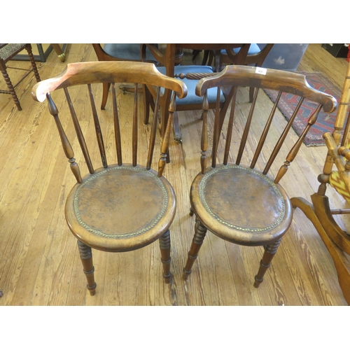 429 - Pair of Mahogany Circle Seat Chair