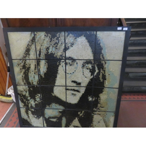 434 - Very Large Mosaic Type Picture/Portrait of John Lennon