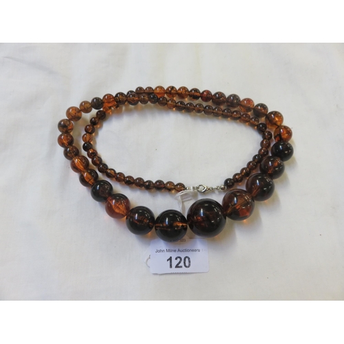 120 - String of Amber style Beads