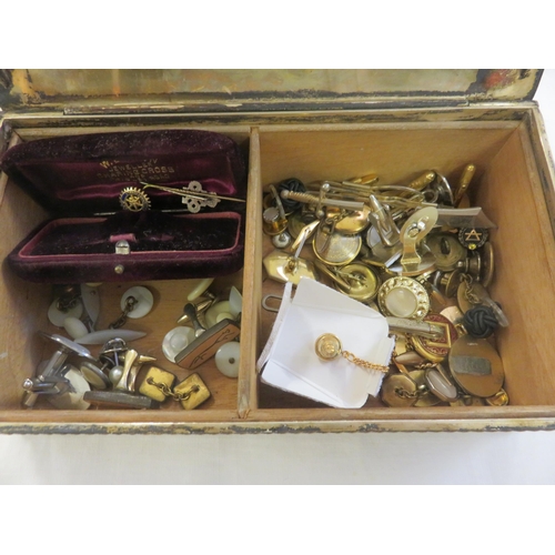 132 - Quantity of Costume Jewellery, Cufflinks etc. in Plated Box