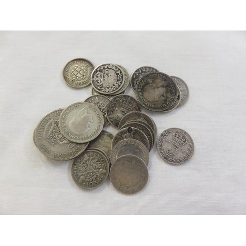 156 - Small lot of silver three pennies and others