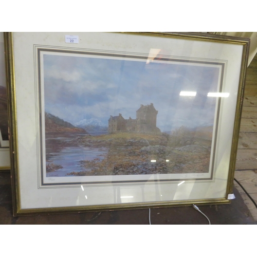 22 - Two Framed Ltd. Edn. Prints Eilean Donan Castle and Deeside 231/700 and 182/750 signed Howard Butter... 