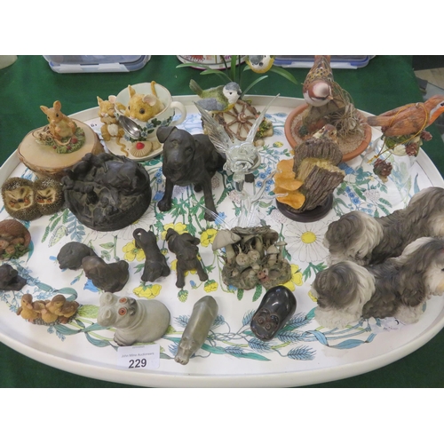 229 - Tray of Animal Figures