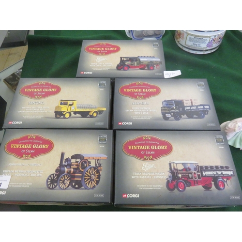 231 - Five Boxed Corgi Trucks, Vintage Glory of Steam