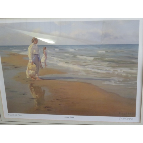 24 - Two Framed Ltd. Edn. Beach Prints 812/5000 and 612/5000 signed Fexil Serra