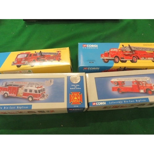 241 - Four boxed Corgi and Corgi Classics, Fire Engines