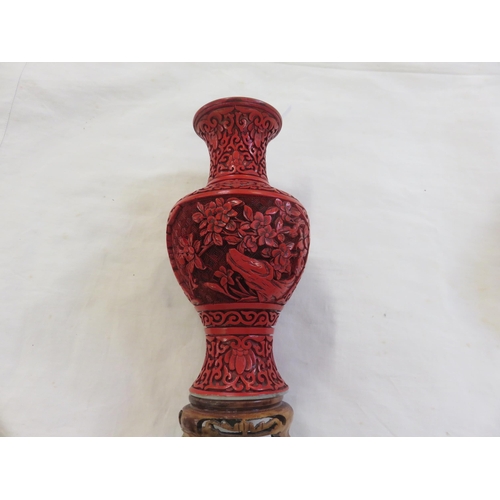 244 - Red Cinnabar Type Vase