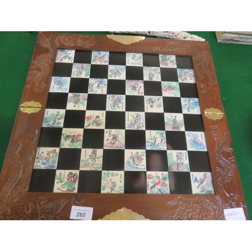 260 - Eastern style Chess Board and pieces