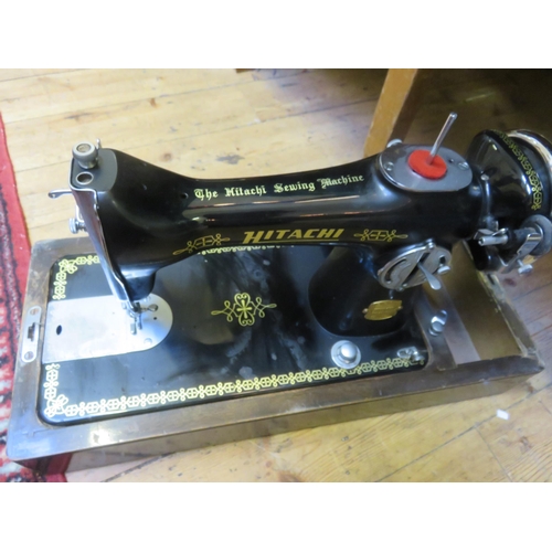 286 - Cased Hitachi Sewing Machine