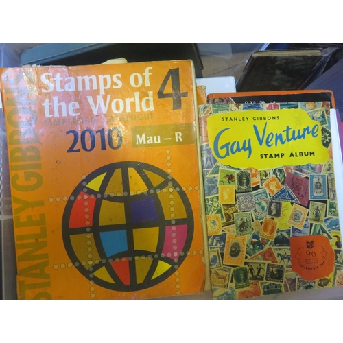 287 - Box with various Stamp Albums