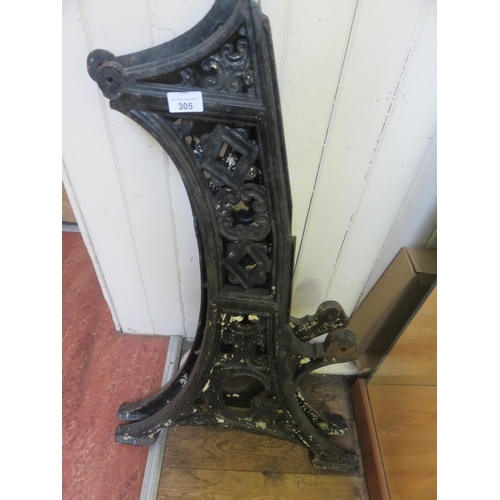 305 - Pair of Iron Bench Ends