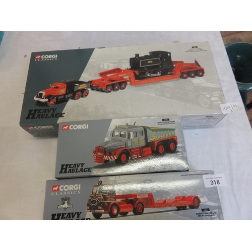 318 - Three Boxed Corgi Classics, Heavy Haulage