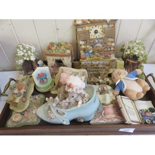 322 - Tray of Beatrix Potter items