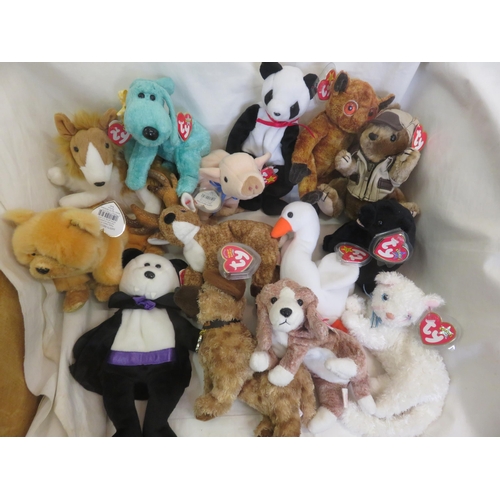 330 - Box of Fourteen Beanie Babies, including Fortune Bear, Knuckles