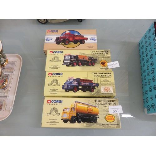 359 - Four boxed Corgi Classic Trucks, The Brewery Collection