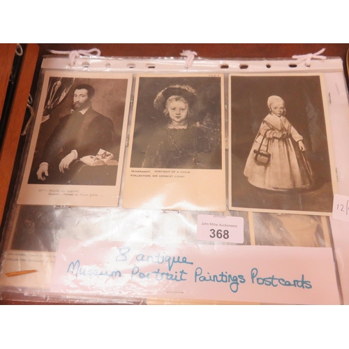 368 - 8 Postcards of Museum Portraits