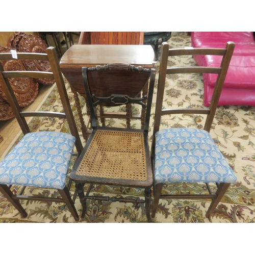 390 - Rope Back Chair, Pair of Bedroom chairs