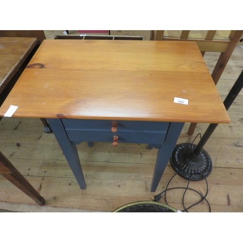 393 - Painted Pine Table with drawer